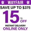 ONLINE 15% OFF Wayfair Printable Coupon